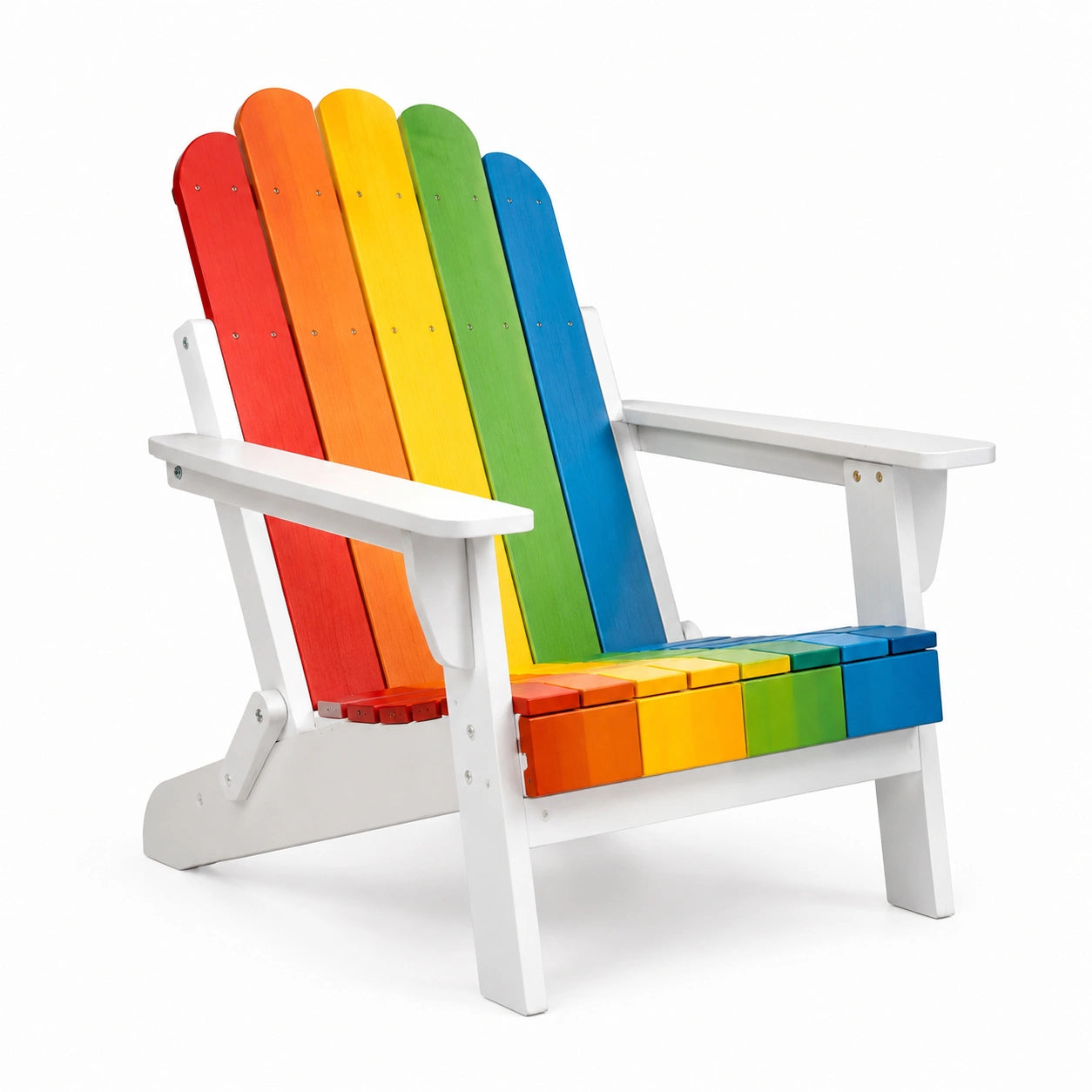 Chaise Adirondack en Bois avec Couleurs Arc-en-ciel