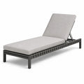 Chaise longue en aluminium avec coussin en polyester gris