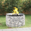 ShGaxin Brasero en gabion en fer galvanisé Ø100 cm, barbecue au carbone, fumoir barbecue, barbecue au carbone et le?a, grille de barbecue