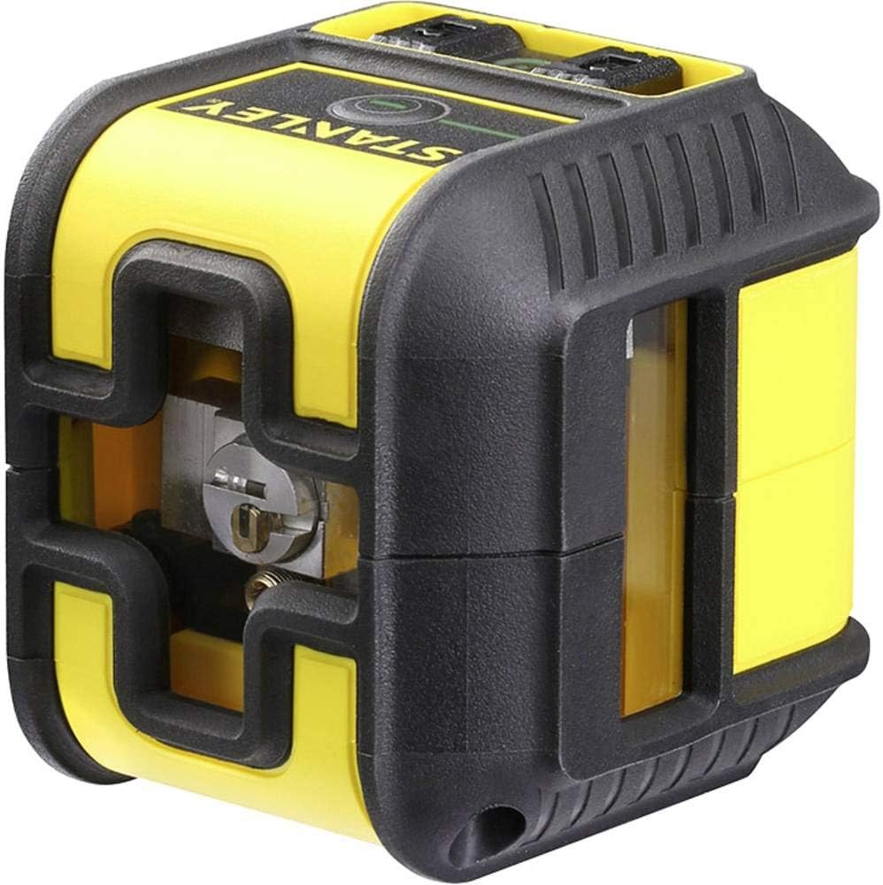 STANLEY STHT77592-1 Niveau Laser Croix + Équerrage Cross90 - Faisceau vert 4x plus lumineux - étanche IP50 - double filetage 1/4' - portée 16m