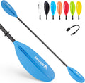 Abahub 230cm/Réglable 220 à 240cm Pagaie Kayak Carbone Rame Double Paddle avec Paddleline pour Kayak Bateau, Tige en Alliage Carbon