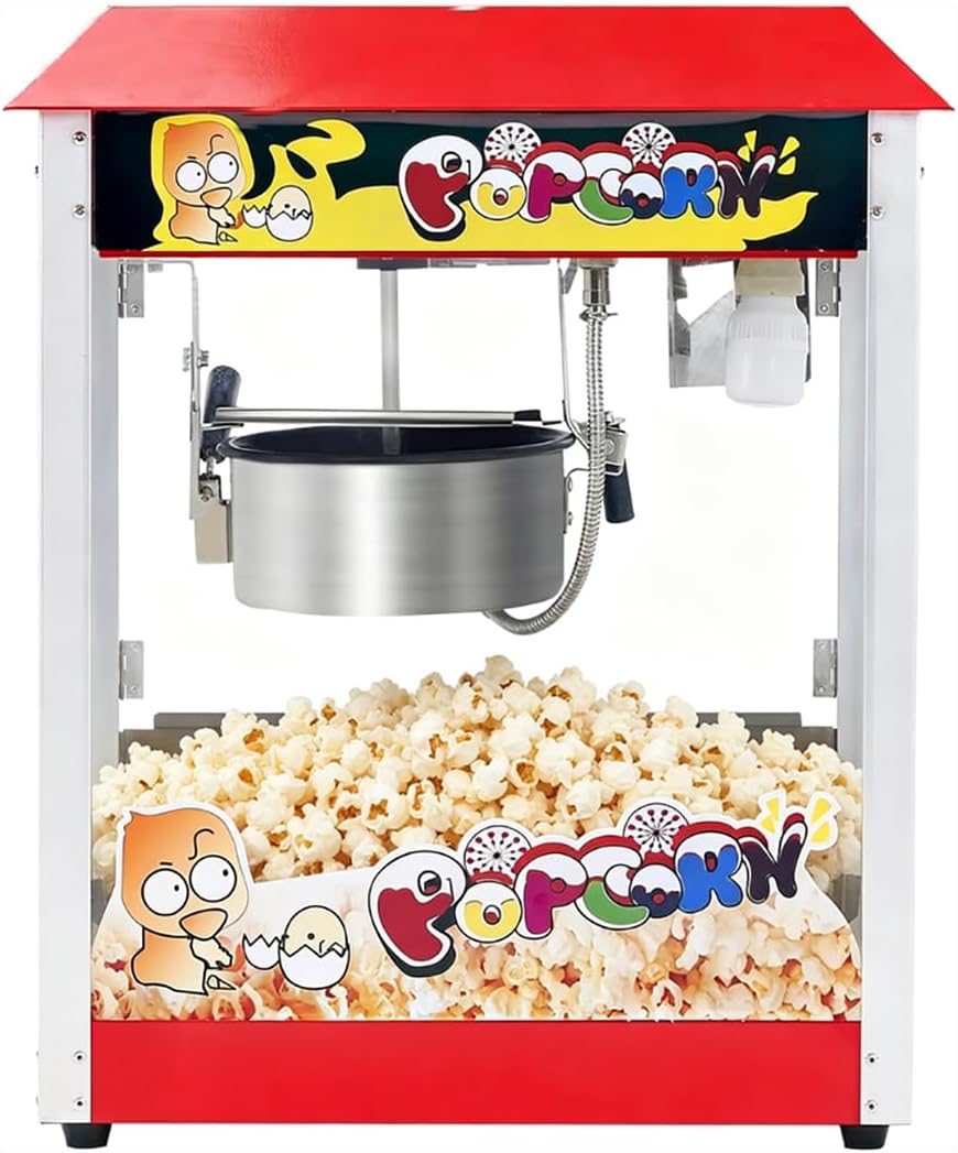 Machine à Popcorn Classique à Poser, Appareil à Pop-corn de Comptoir Électrique 1300 W, Il peut Produire 60 Tasses de Pop-corn à la fois