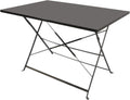 Sunnydays Table rectangulaire de Jardin Pliable en métal Gris Anthracite - 110x70x70cm