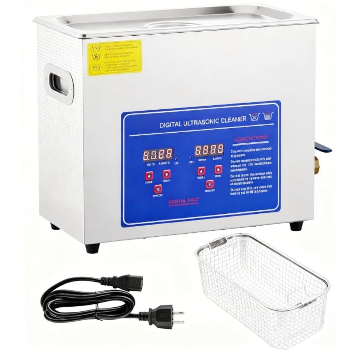 Garvee 30L Nettoyeur à Ultrasons Bac En Acier Inoxydable 40 KHz, Appareil De Bac Nettoyage Ultrasonique Numérique 60W, Idéal Pour Bijoux, Lunettes