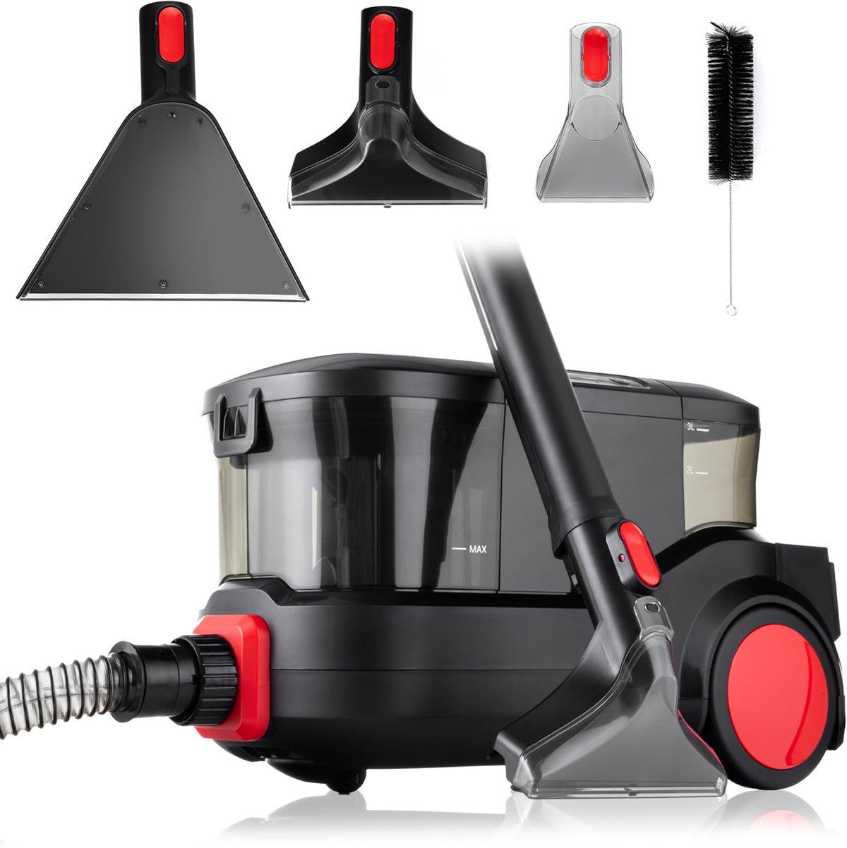 Lehmann Prowash 2000 Professionnel Aspirateur Nettoyeur, Multifonction Shampouineuse Idéal pour Canapé, Tapis, Rembourrage, Voiture