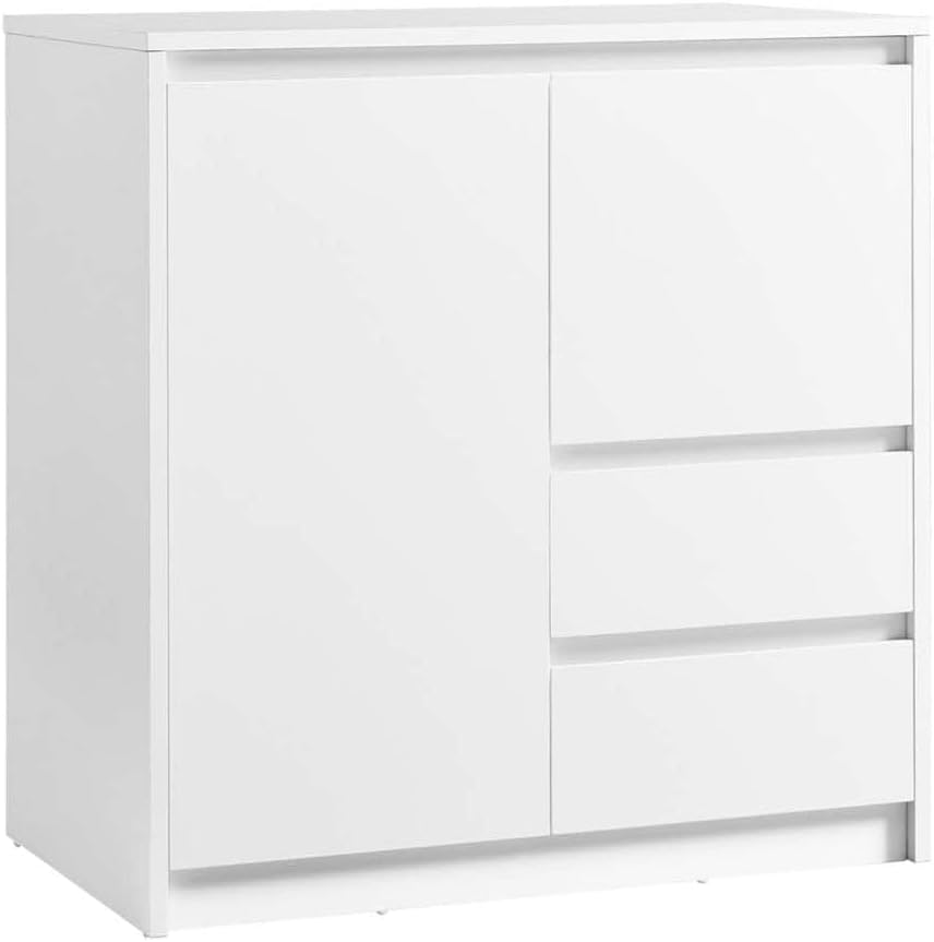 Helloshop26 Buffet Armoire de Rangement avec Porte et étagère réglable en Hauteur 2 tiroirs Moderne 40 x 70 x 745 cm pour Salon Salle à Manger Bureau
