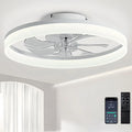 50cm Ventilateur de Plafond Silencieux avec Lumiere et Telecommande 6 Vitesses et vent Réversible Dimmable LED Ventilateur de Plafond avec lumière