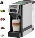 KOTLIE Machine à café à capsules 5 en 1, compatible avec Nes Original, D G, Mio, café moulu et dosettes ESE de 44 mm, 7 niveaux d'eau