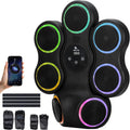 Abahub Machine de boxe musicale avec crochet perforateur, lumière colorée