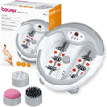 Beurer FB50 Bain de Pieds Relaxant, Balnéothérapie avec Accessoires de Pédicure, Chauffage de l'eau, Massage Vibrant à Bulles