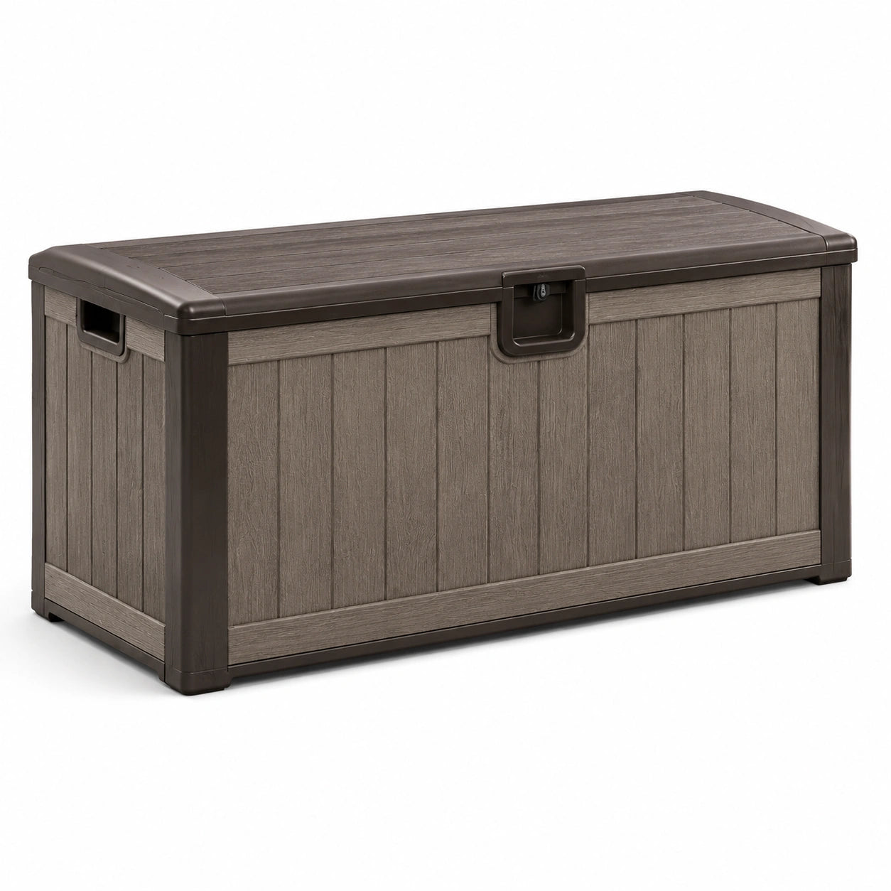 Coffre de rangement extérieur en plastique marron 270L