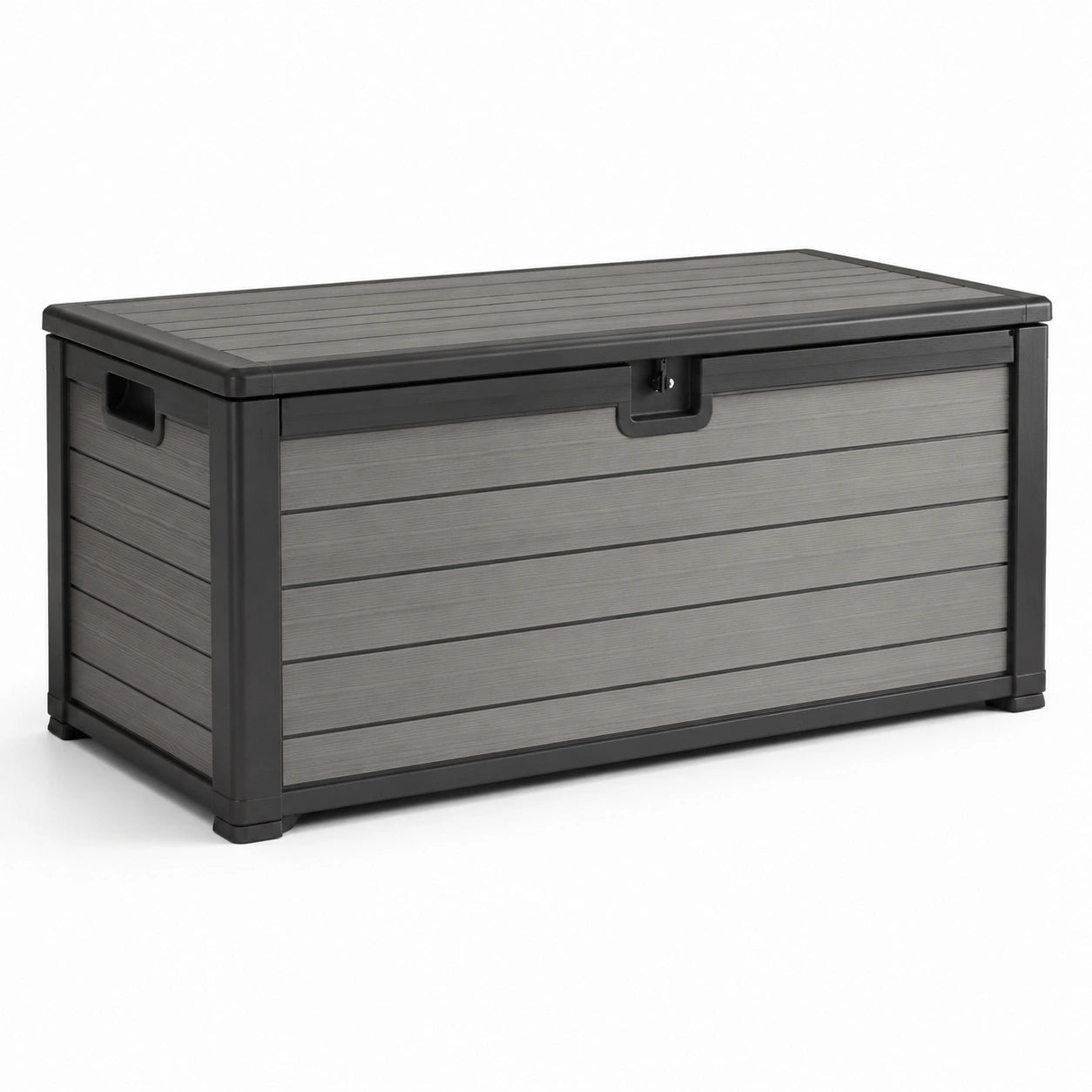 Coffre de rangement extérieur en polypropylène gris 120x50x60 cm