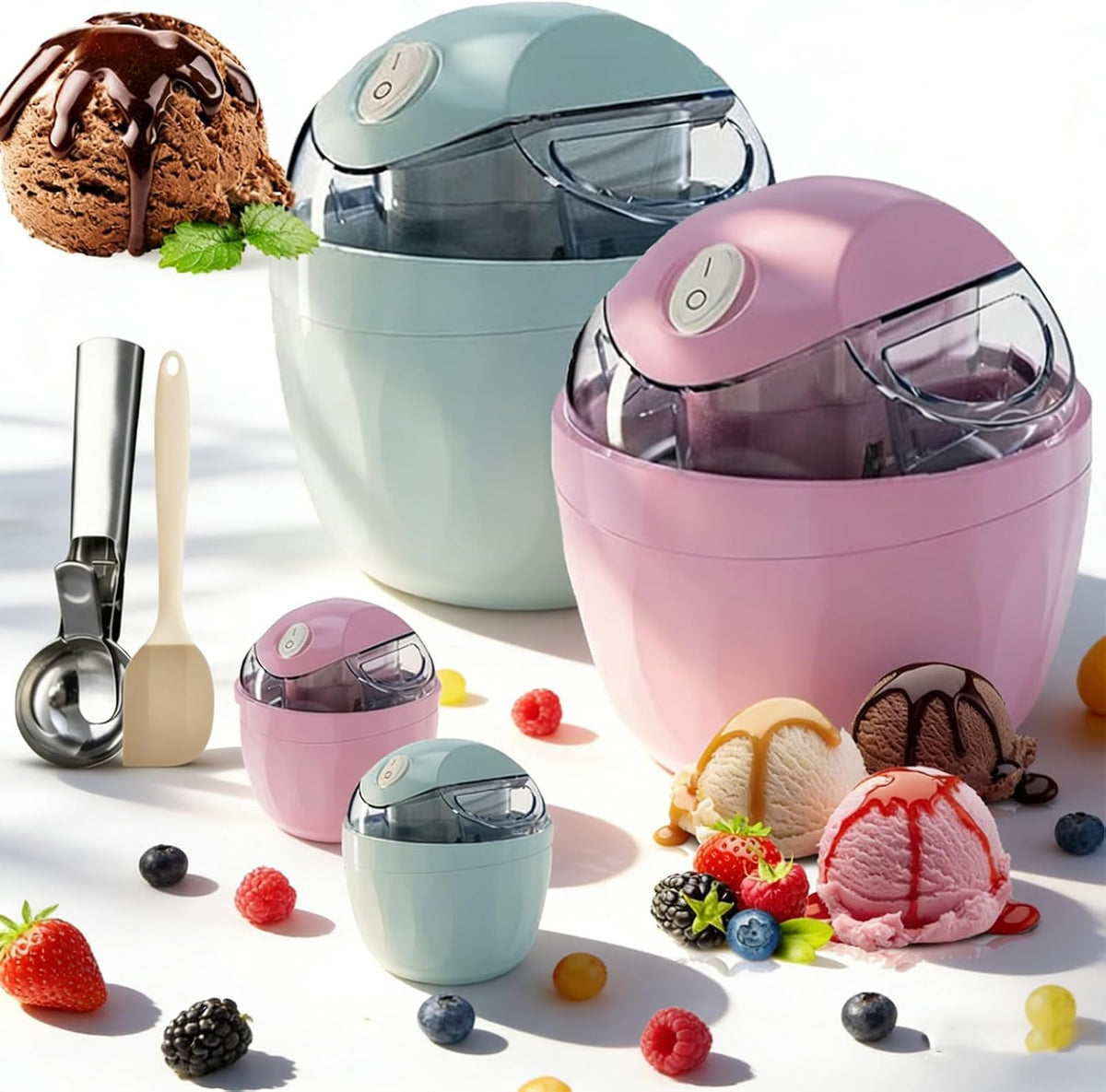 4,184 Sorbetière individuelle « Swirl Cup », Machine électrique rapide (15 min) pour glaces et yaourts glacés maison