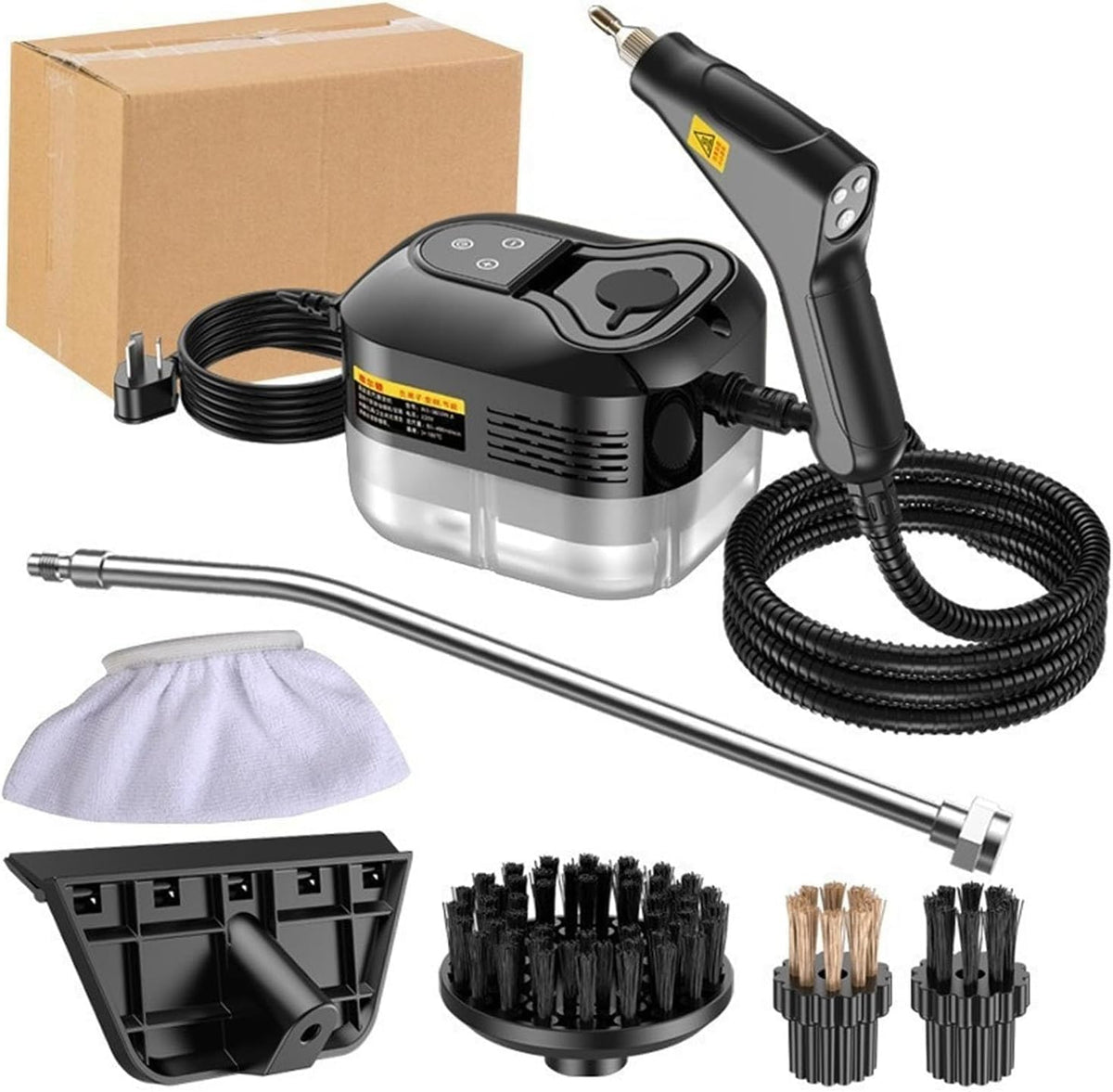 Nettoyeur Vapeur Haute Pression 2500 W pour Voitures, Appareil Portable pour Le Nettoyage des Moteurs