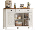 VASAGLE Buffet, Meuble de Rangement avec Tiroir, Meuble de Cuisine, avec Portes, Étagère Réglable, Style Campagne, pour Salon, 40 x 114,5 x 80 cm