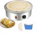 Crepes Maker Crêpière électrique, diamètre 45 cm, 3000 W, poêle à crêpes avec répartiteur de pâte et spatule, antiadhésive, pour crêpes, crêpes, tacos