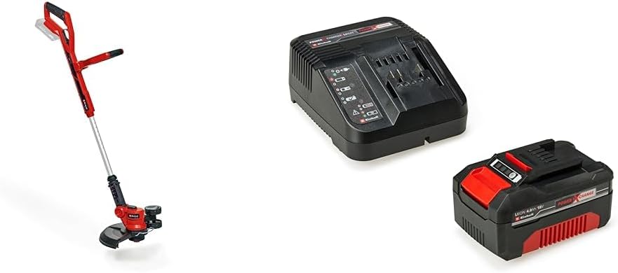 Einhell Coupe-bordures sans fil GE-CT 18/30 Li-Solo PXC (Li-Ion, 18 V, largeur de coupe 30 cm, bloc moteur pivotant à 90° et inclinable