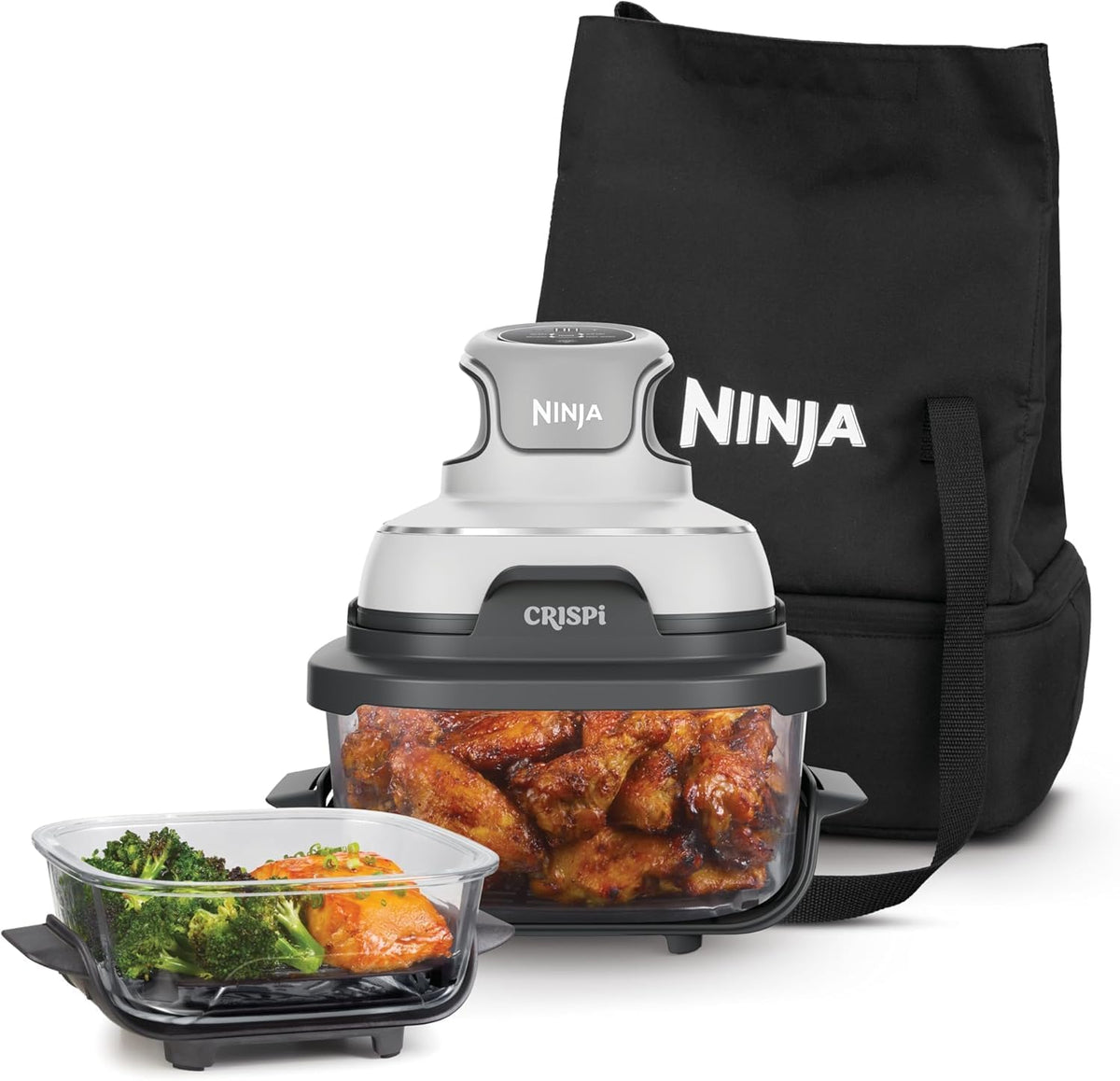 Ninja CRISPi Air Fryer Design Compact 4 en 1, bols 3,8 ou 1,4L FN102EU, frire sans huile, rôtir, garder au chaud, refaire dorer. Compact