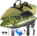Bilbear Amorceur télécommandé 500M Bateau d'appât sans fil Double Moteurs avec Sac à Main (Camouflage)
