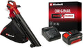 Einhell Aspirateur-souffleur de Feuilles sans Fil VENTURRO 18/210 PXC (Li-ION, 18 V, Puissance d'Aspiration 500 m³/h, Sac collecteur 45 L