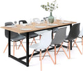 IDMarket - Table à Manger Extensible Rectangle Detroit 6-10 Personnes Design Industriel 160-200 cm