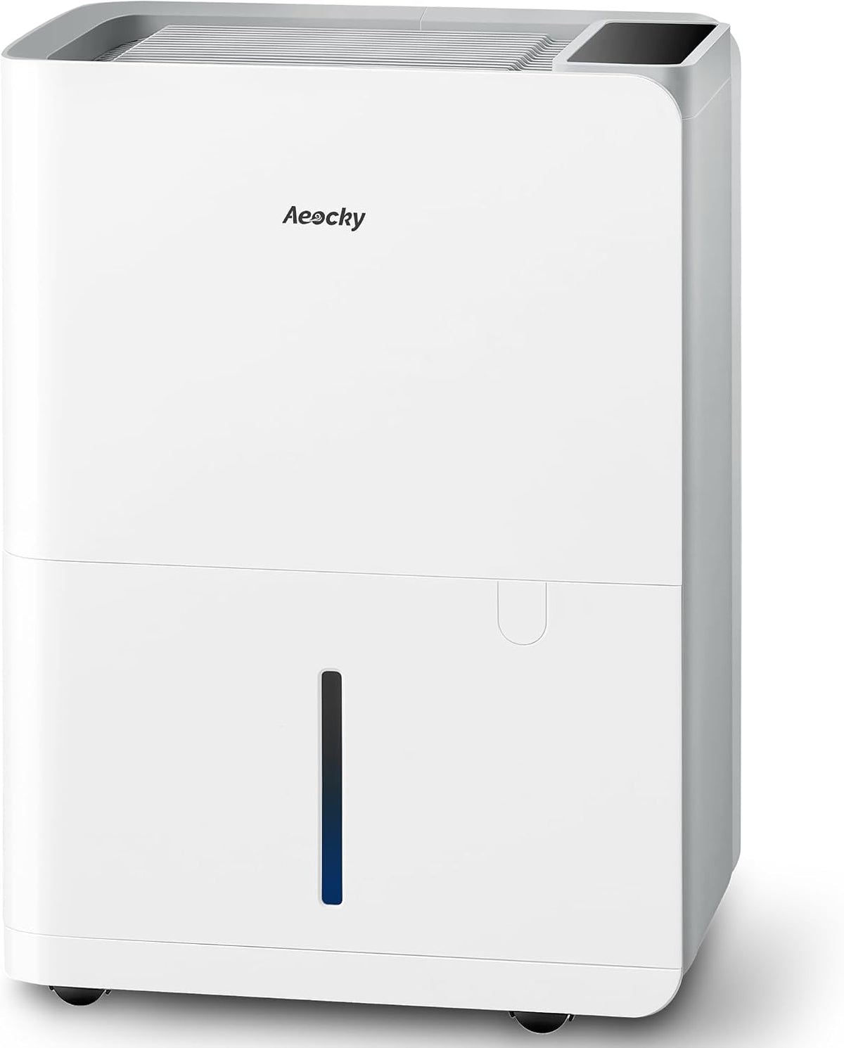 AEOCKY Déshumidificateur 25 L/j, Séchage du Linge, Réservoir 2,7 L, Chambre, salle de bains, sous-sol, 200 m³/50 m², évacuation continue, roulettes