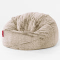 Lounge Pug - Fausse Fourrure Lapin - Pouf Enfant - Pouf Poire Classique Enfant - Brun Doré