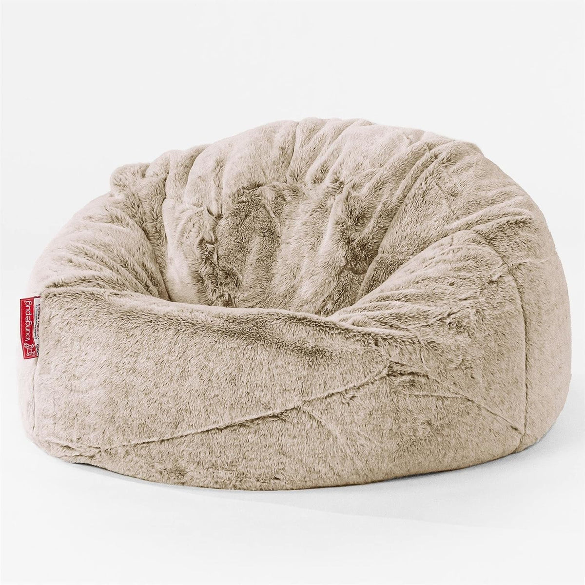 Lounge Pug - Fausse Fourrure Lapin - Pouf Enfant - Pouf Poire Classique Enfant - Brun Doré