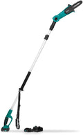 VONROC Élagueuse sur Perche Sans Fil 20V, Lame 200mm, 5m/s, Perche Télescopique 200-260cm, Lame Inclinable, Lubrification Auto