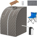 HOMASIS Sauna à Vapeur Portable avec Chaise Pliante, Sauna Domestique avec Température et Minuterie Réglables