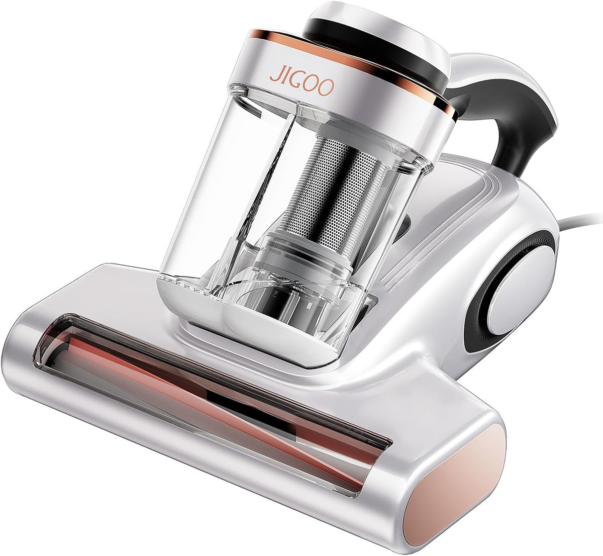 JIGOO J300 Aspirateur Matelas: Anti-Acariens et Poils d'animaux, Capteur Intelligent et Lampe UV, 500W pour Lit et Canapé, Élimine Les Allergènes
