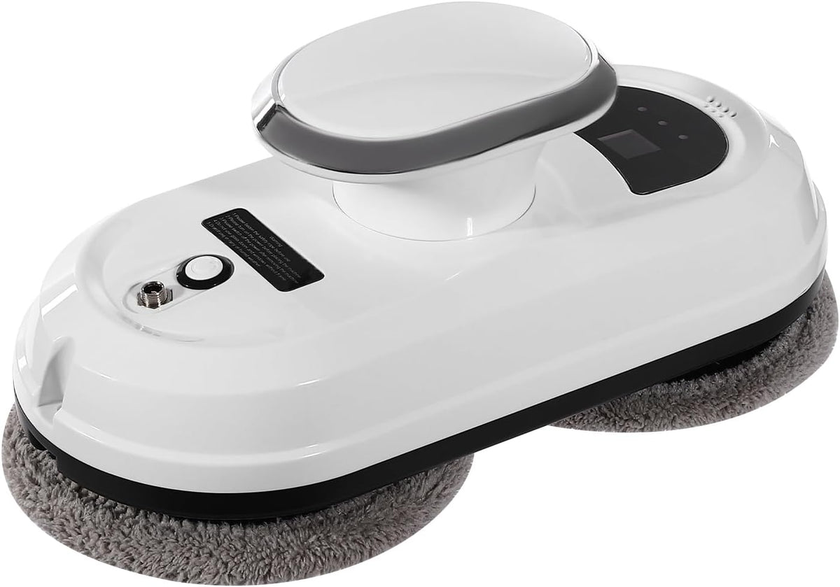 Robot Laveur De Vitre, Avec Télécommande, Robot Lave-Vitres Automatique, Navigation Intelligente, Système Sécurité Et 10 Chiffons