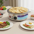 Appareil à crêpes électrique 45 cm 3000 W Gastro, Plaque à crêpes professionnelle en fonte & boulangerie pour gözleme, yufka et pancakes