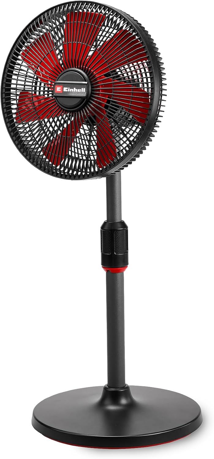 Einhell Ventilateur sur pied sans fil GE-CF 18/320 P Li-Solo, PXC, 18 V, ventilateur sur pied, 4 niveaux, oscillation automatique, hauteur réglable