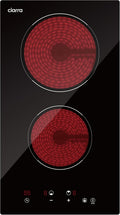 CIARRA AWGDBCH302T Plaque Vitrocéramique Électrique Encastrable 30 cm, 2 Feux avec Commande Tactile, 3000W, 9 Niveaux de Puissance