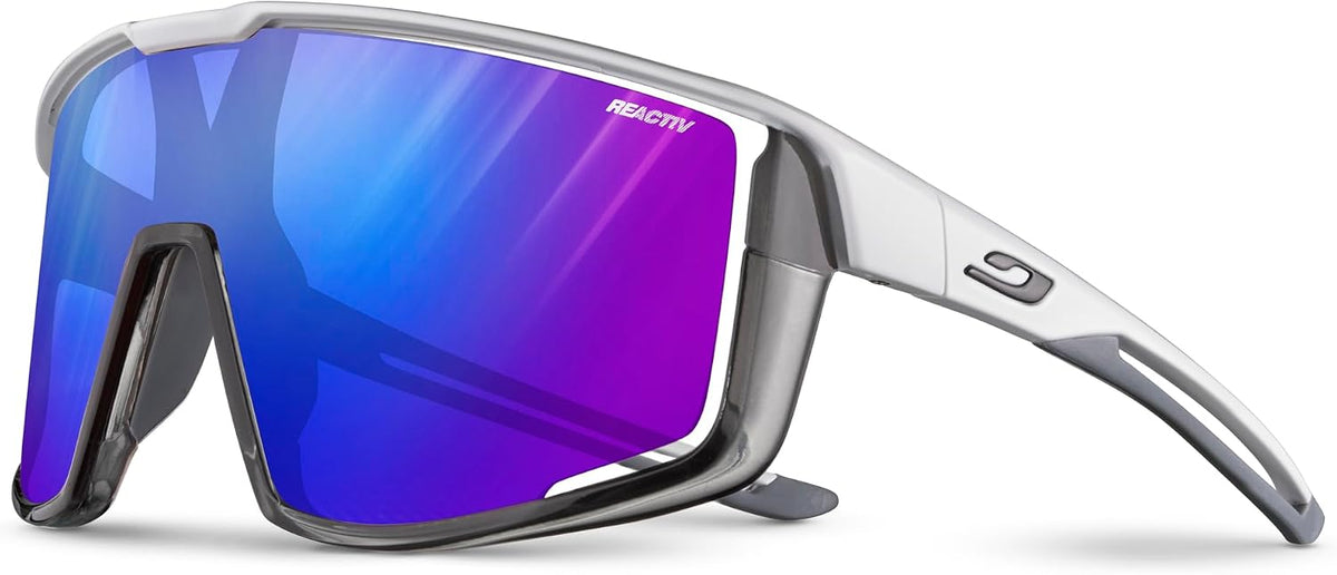 Julbo Furia Lunettes de Soleil, Blanc/Gris Mat, M Mixte
