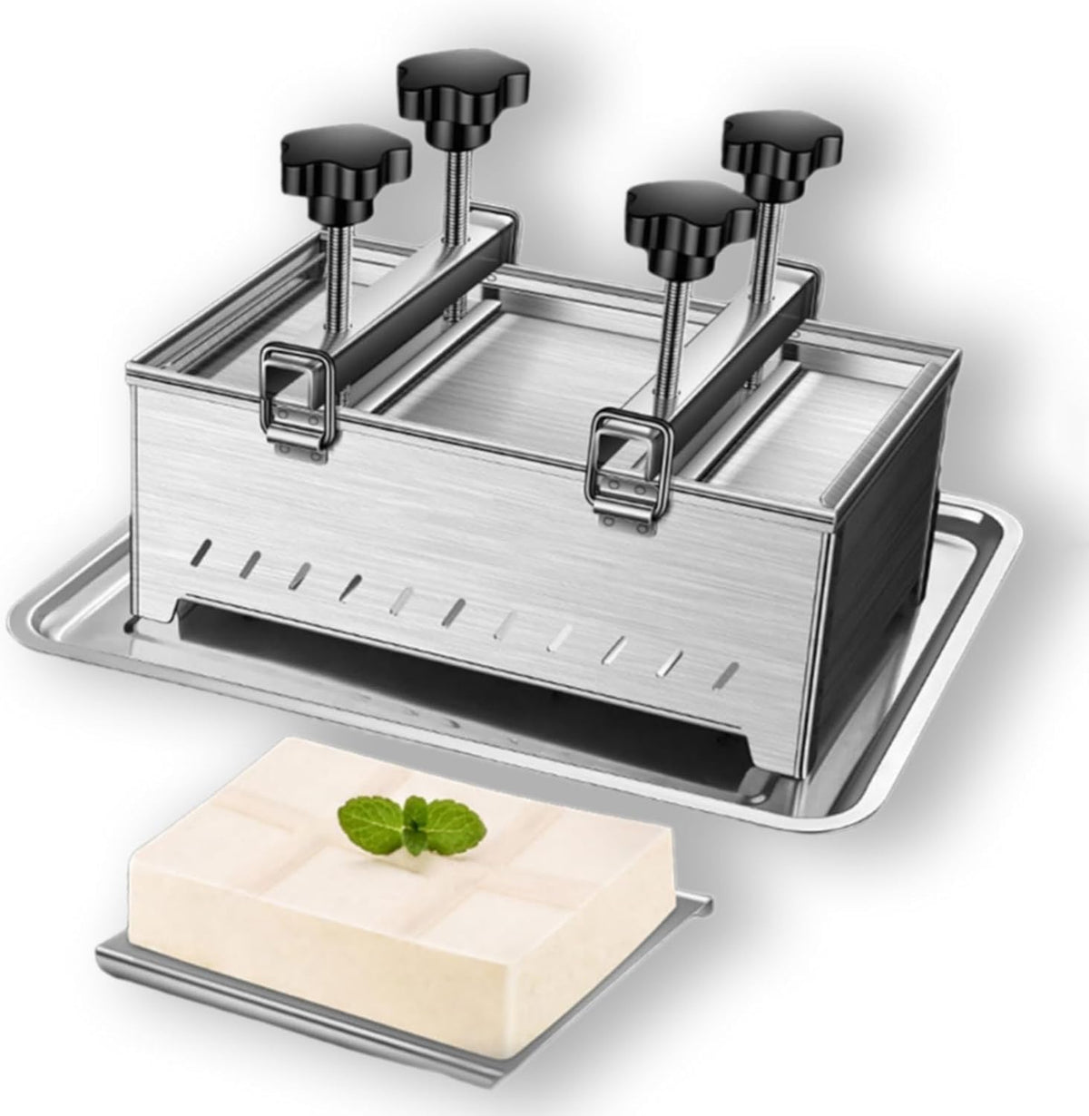 Presse à tofu, machine à tofu en acier inoxydable, outil de cuisine robuste avec pression réglable