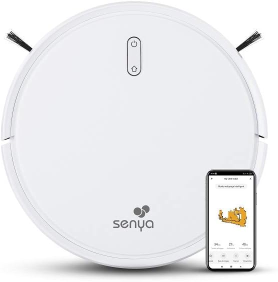 Senya aspirateur Robot Laveur My Little Robot SYCN-VC009, connecté en WiFi et Programmable Via Application/télécommande, 2000Pa
