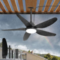 IP65 Ventilateur de plafond Extérieur avec Éclairage 116cm étanche LED Plafonnier Ventilateur Silencieux 6 Vitesses Dimmable Ceiling Fan with Light