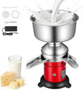 VEVOR Écrémeuse Électrique 60 L/h, Centrifugeuse à Lait 40 W 10 500 tr/min, pour Crème Écrémée et Séparée Lait de Chèvre et de Vache Ferme