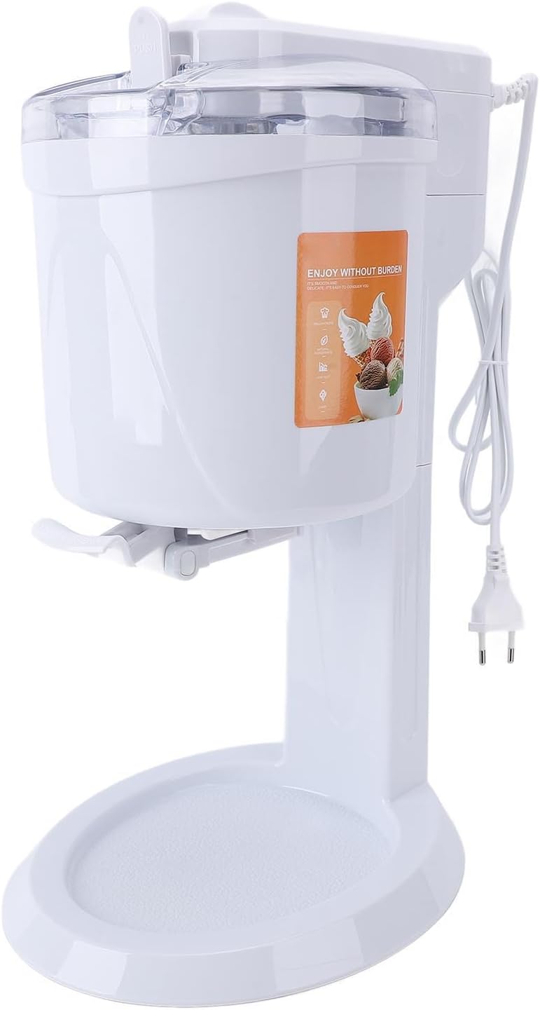 Asixxsix Sorbetière automatique, machine à granita silencieuse et facile à utiliser, idéale pour préparer des glaces, milkshakes, sorbets