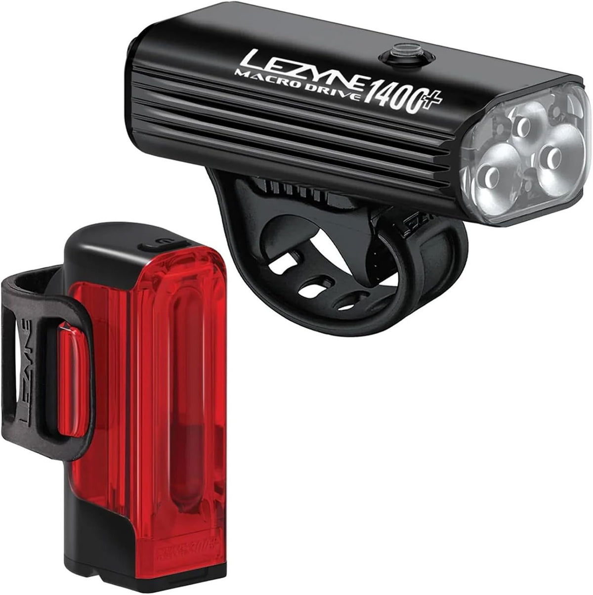 Lezyne Kit d'éclairage avant et arrière pour vélo Macro Drive et vélo de route, VTT, gravier, rechargeable par USB
