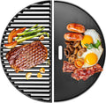 GasSaf Grille de cuisson demi-lune de 45,7 cm pour Kamado Joe Classic I, II, III, grand œuf vert, demi-lune réversible pour Vision Grill B-11N1A1-Y2A