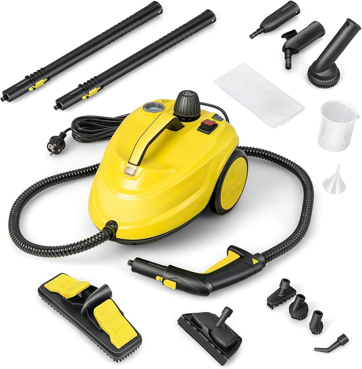 FANTASK Nettoyeur vapeur 2000 W avec 13 accessoires - Pression vapeur : max 5 bars - Température : jusqu'à 160 °C - Puissance de surface : 108 m²