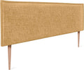 DHOME Tête de lit en Lin Naturel uni avec Bordures Tête de lit rembourrée Chambre à Coucher Moderne Top Trending (Moutarde