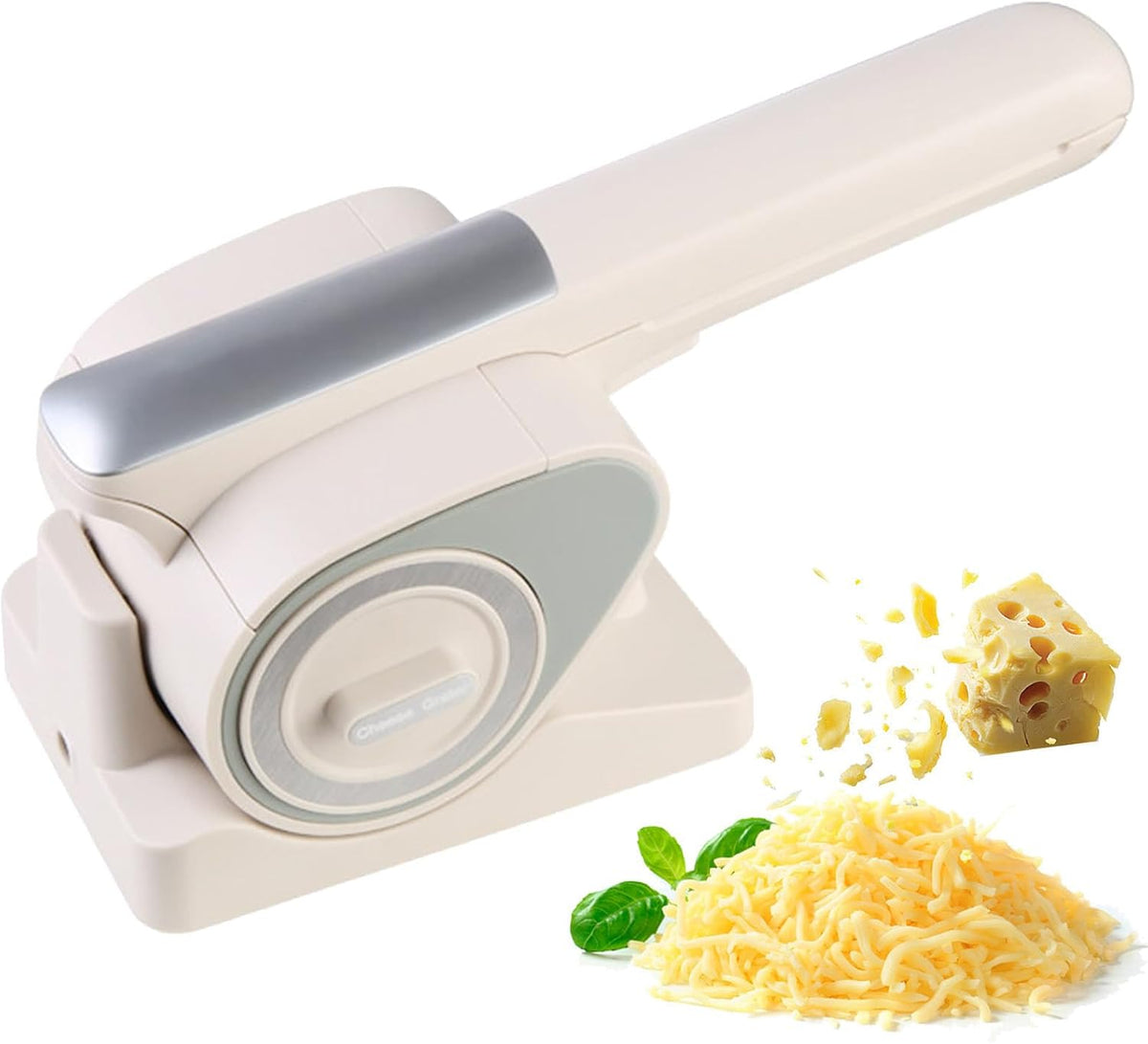 Râpe à fromage électrique sans fil rechargeable avec 2 cylindres, idéale pour fromage, noix, chocolat et légumes