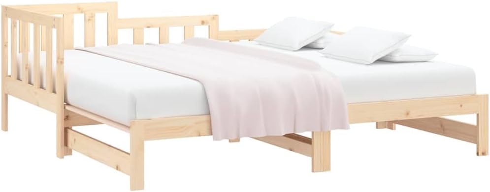 vidaXL Lit Coulissant sans Matelas 2X(90x200) cm Bois de pin Massif