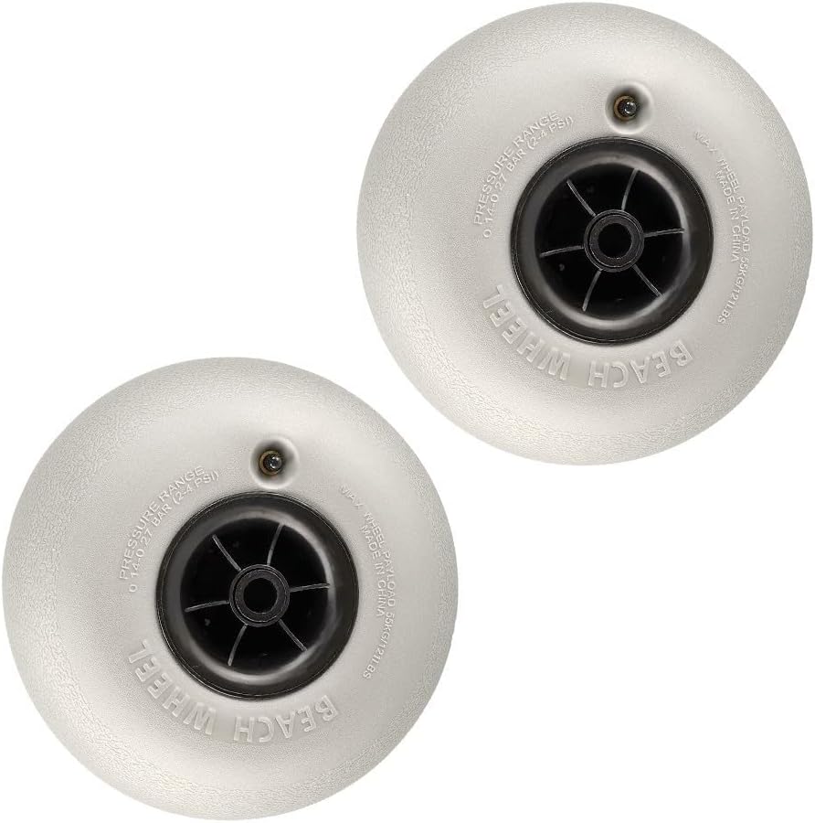 Roues de chariot de plage, pneus de ballons, roues de sable de chariot de camping, roues de rechange en PVC de 30,5 cm