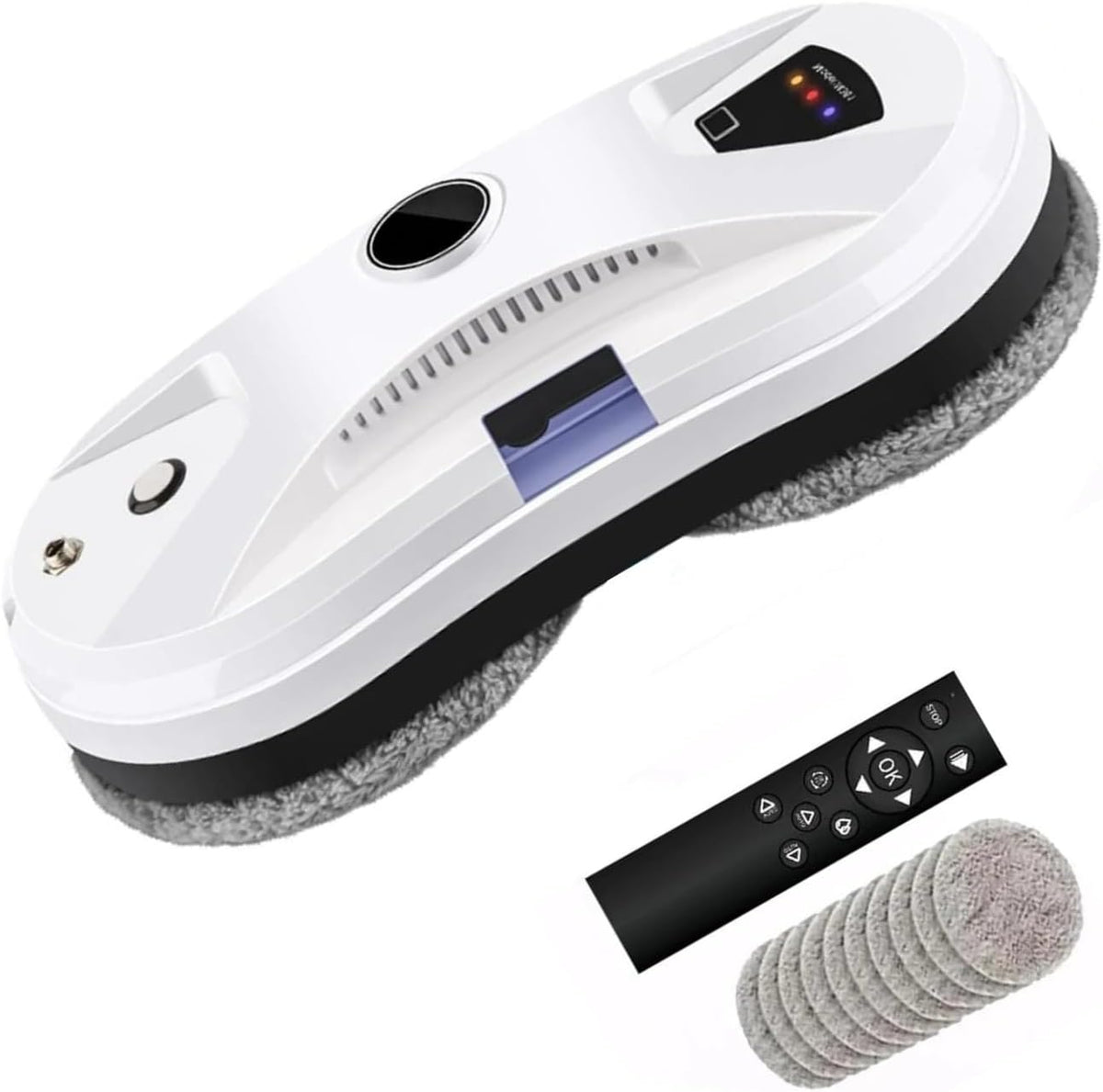 Générique Robot Nettoyeur de Vitres avec Pulvérisateur, Robot Laveur de vitres, 5600 Pa, Télécommande, Navigation Intelligente, Détection des Bords