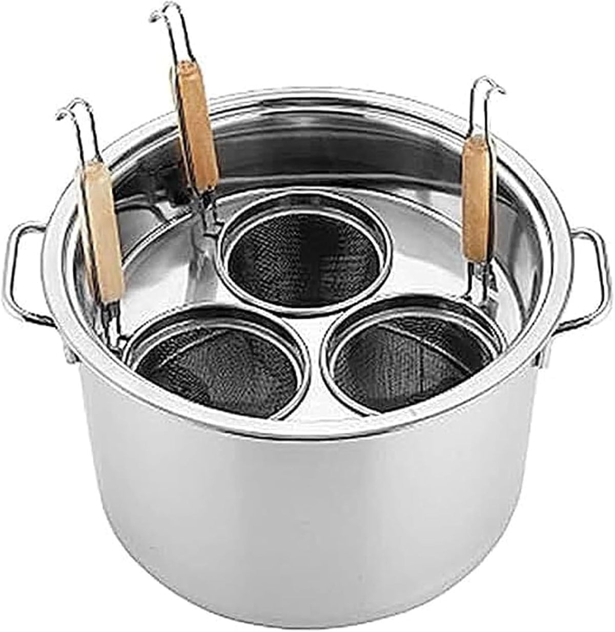 Panier de cuisson de pâtes, marmites à 3 trous, marmite à pâtes en acier inoxydable avec panier passoire, for la cuisson des pâtes et des nouilles